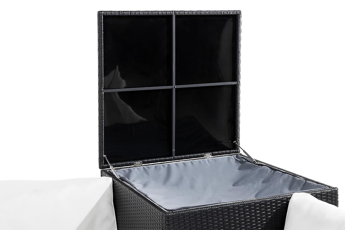 Conjunto de muebles de exterior Comfort Garden 1553 (Negro + Blanco)