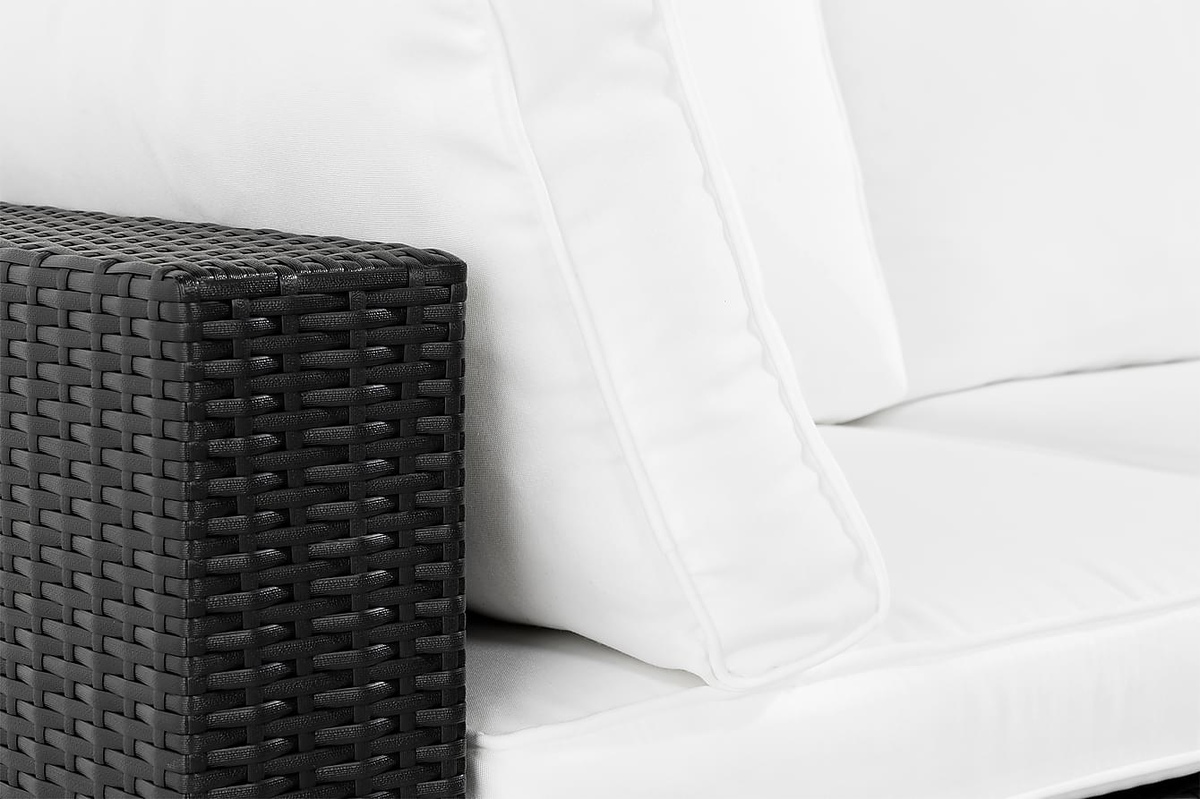 Conjunto de muebles de exterior Comfort Garden 1553 (Negro + Blanco)