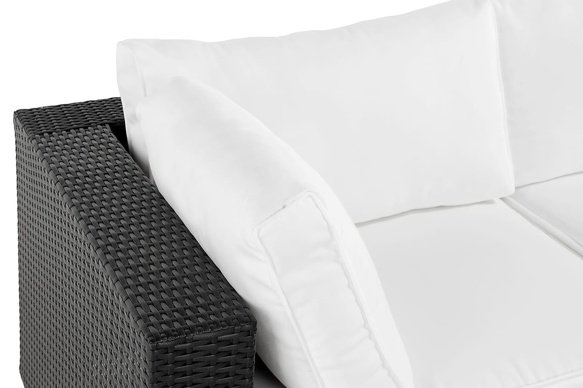 Conjunto de muebles de exterior Comfort Garden 1553 (Negro + Blanco)