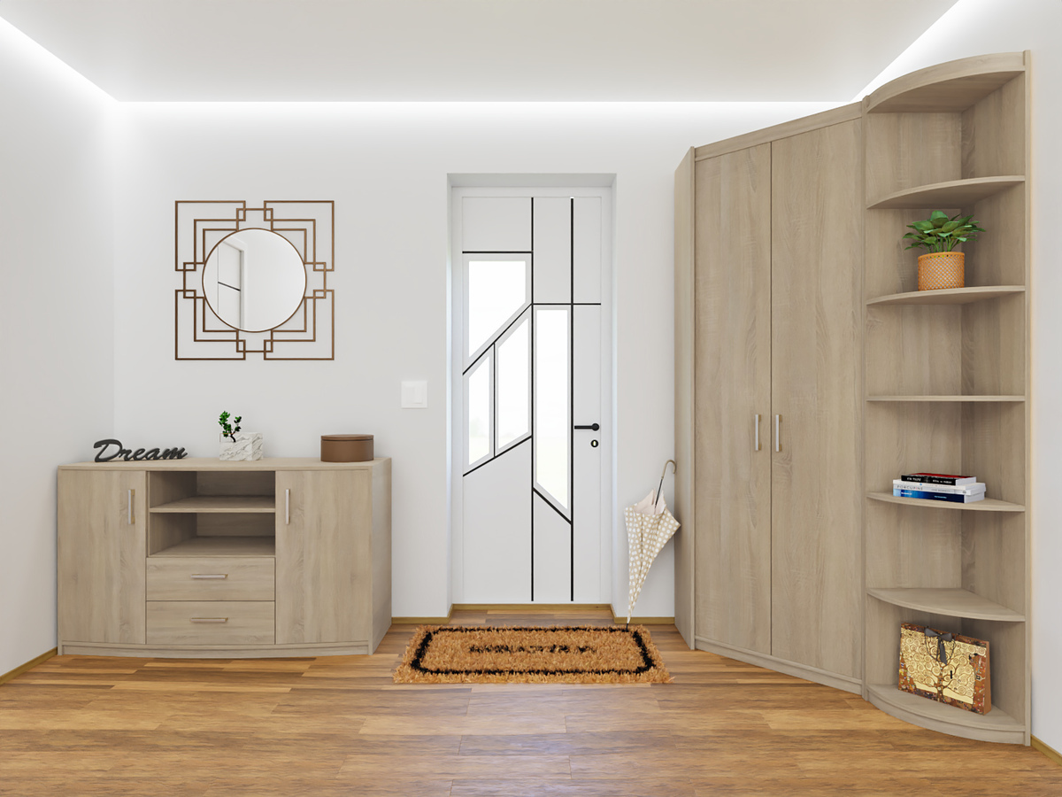 Conjunto de recibidor Omaha A113 (Roble Sonoma)