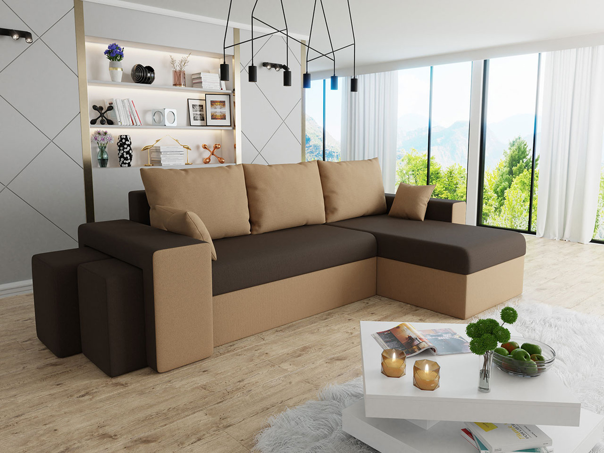 Sofá rinconero Memphis 124 (Mikrofaza 48 + Mikrofaza 41)