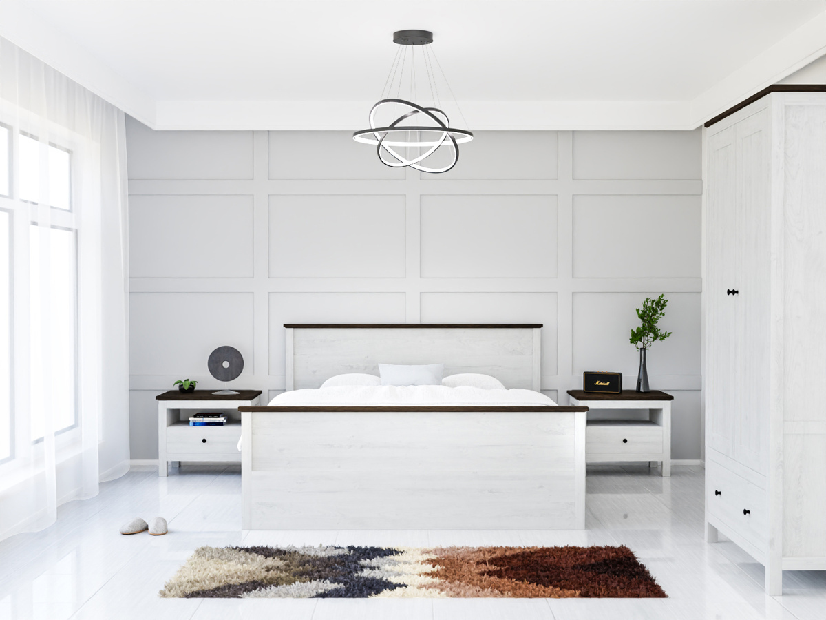 Conjunto de dormitorio Sordoro 123 (Cebolla de alerce + Pino larico)