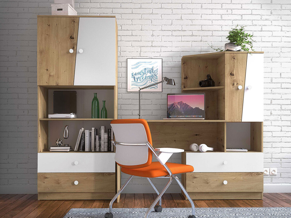 Conjuntos de muebles Almira 115 (Roble Artisan + Blanco)