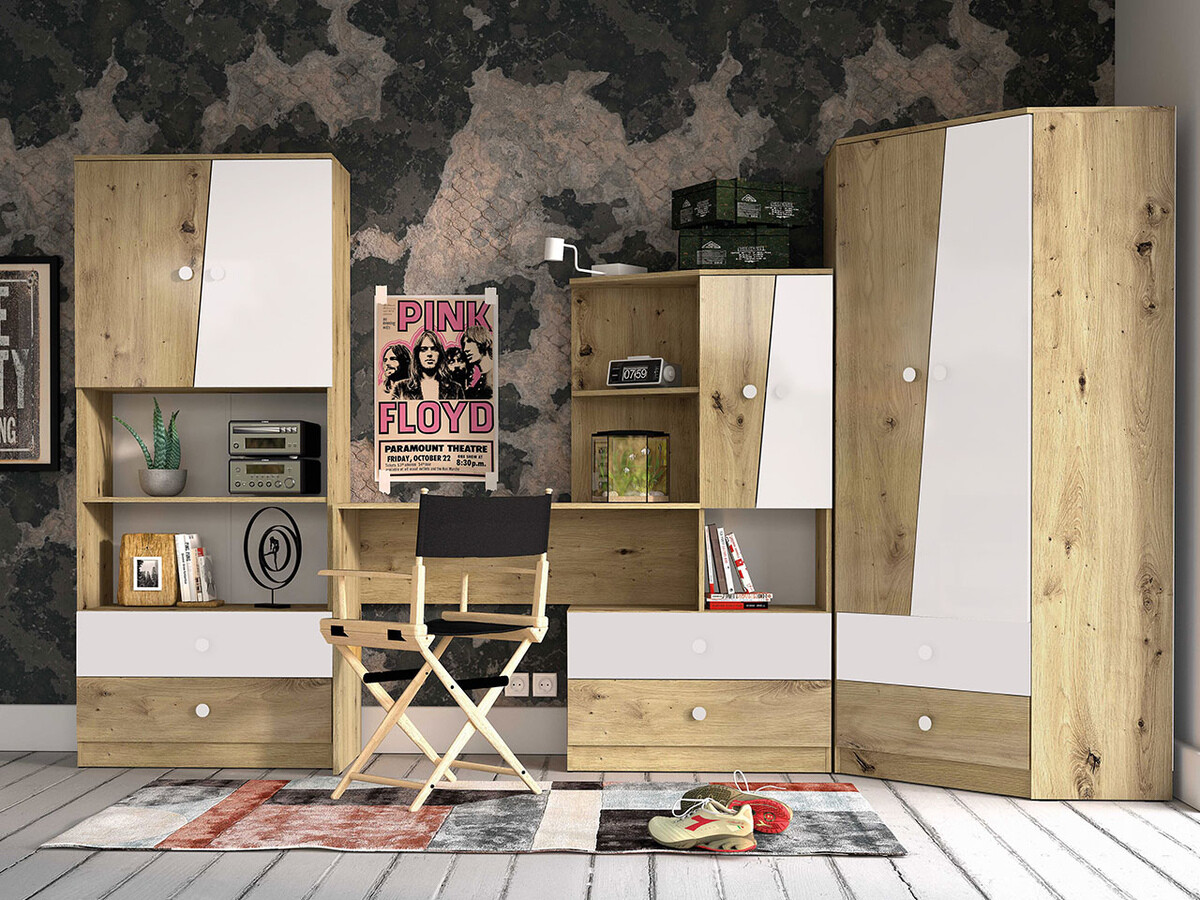 Conjuntos de muebles Almira 116 (Roble Artisan + Blanco)