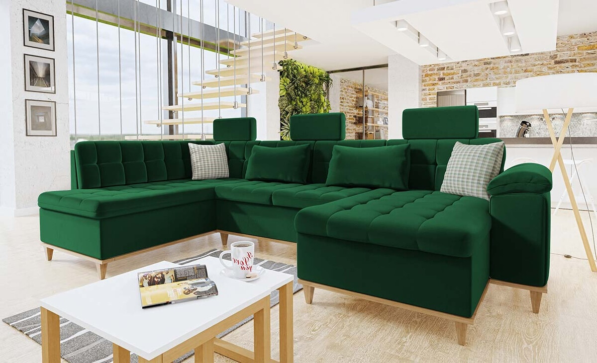 Sofá rinconero Comfivo 295 (Magic Velvet 2225 + Senegal 823)