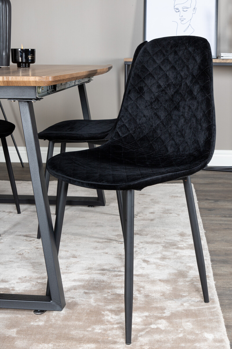 Conjunto de mesas y sillas para comedor Dallas 336 (Negro)