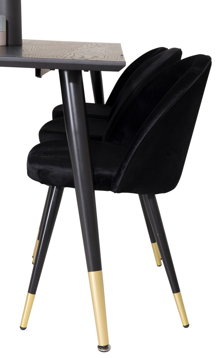 Conjunto de comedor Dallas 346 (Negro)