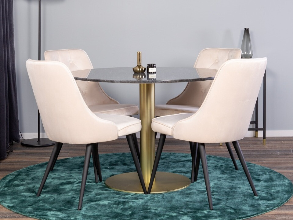 Conjunto de comedor Dallas 370 (Beige + Negro)