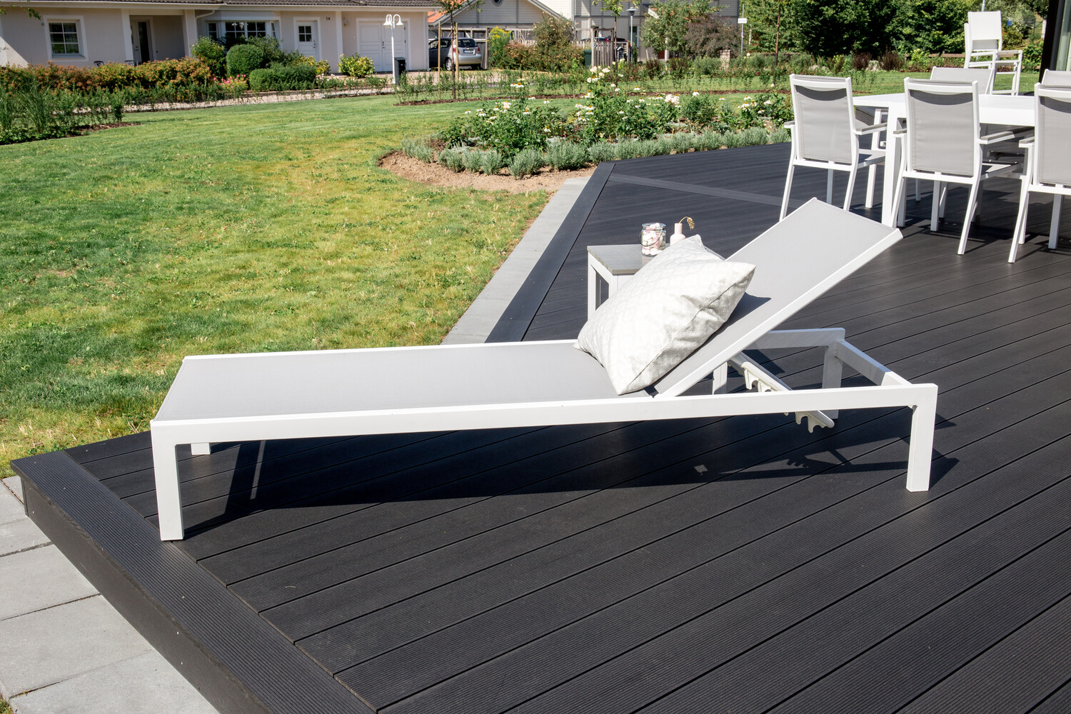 Tumbona Dallas 2314 (Blanco + Gris)