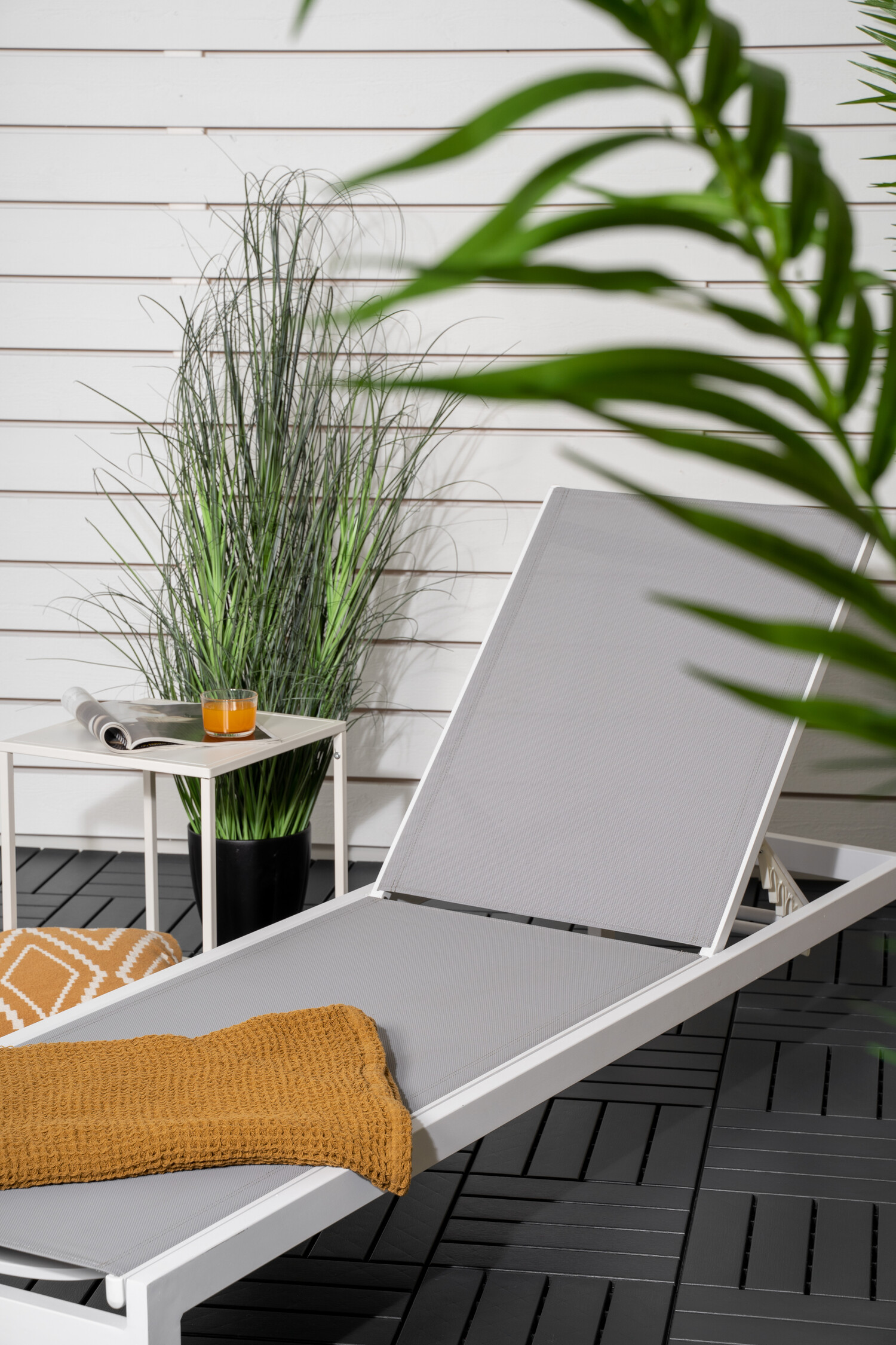 Tumbona Dallas 2314 (Blanco + Gris)