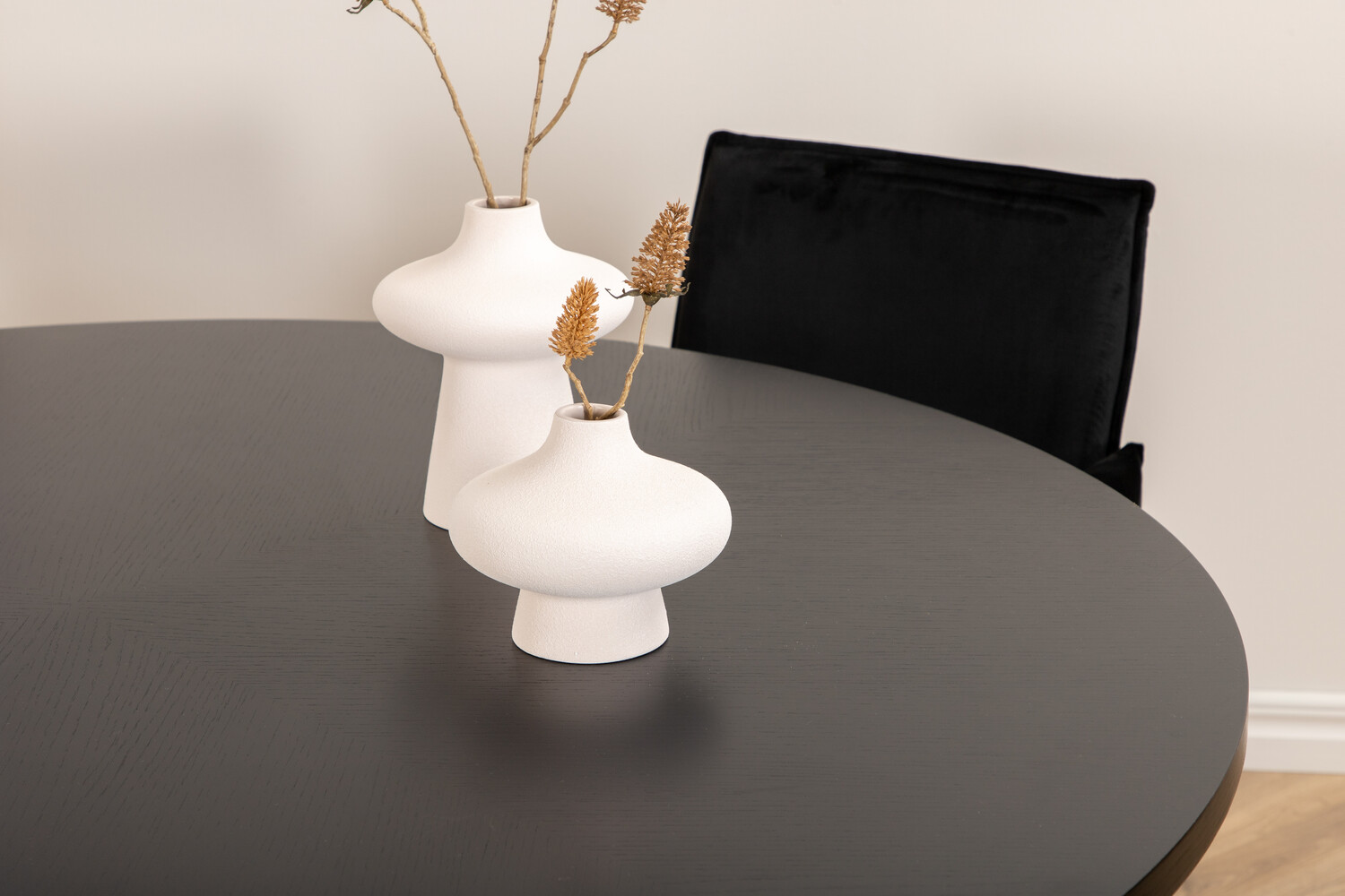 Conjunto de comedor Dallas 2337 (Negro + Latón)