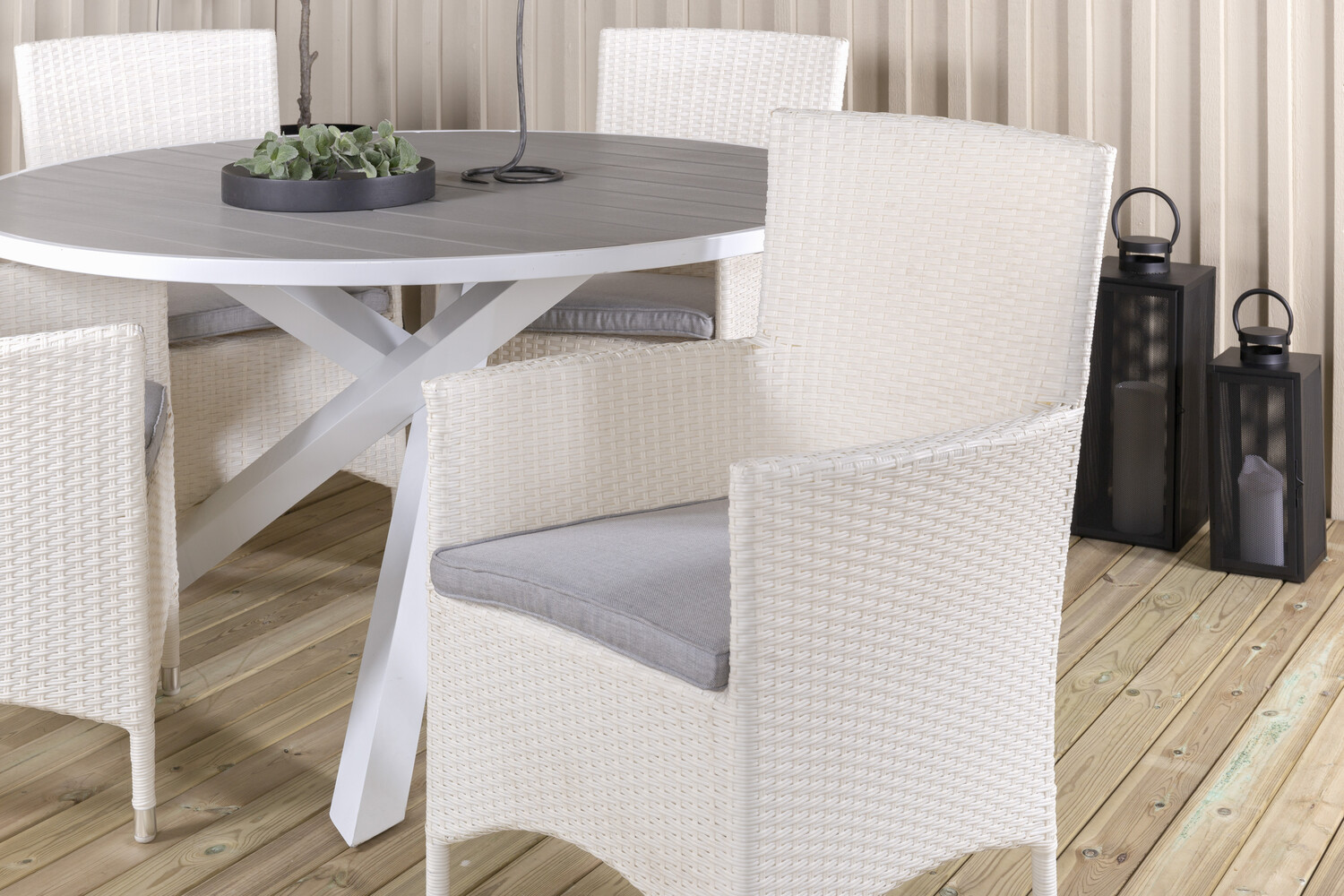 Conjunto de mesa y sillas Dallas 2974 (Blanco)