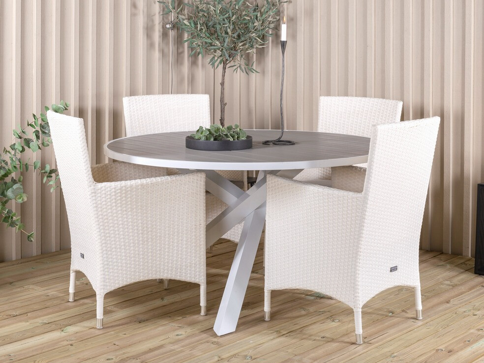 Conjunto de mesa y sillas Dallas 2974 (Blanco)