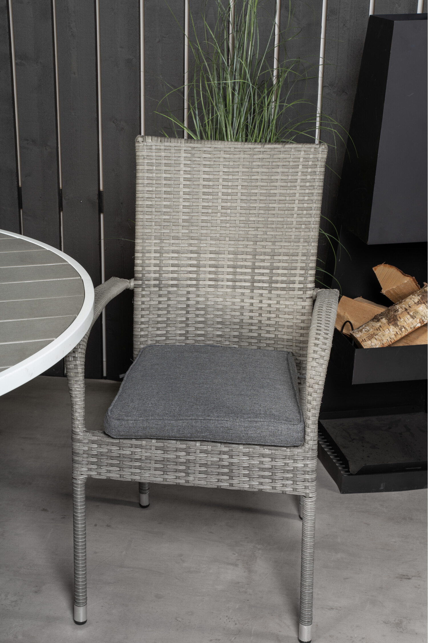 Conjunto de mesa y sillas Dallas 2390 (Gris + Gris oscuro)