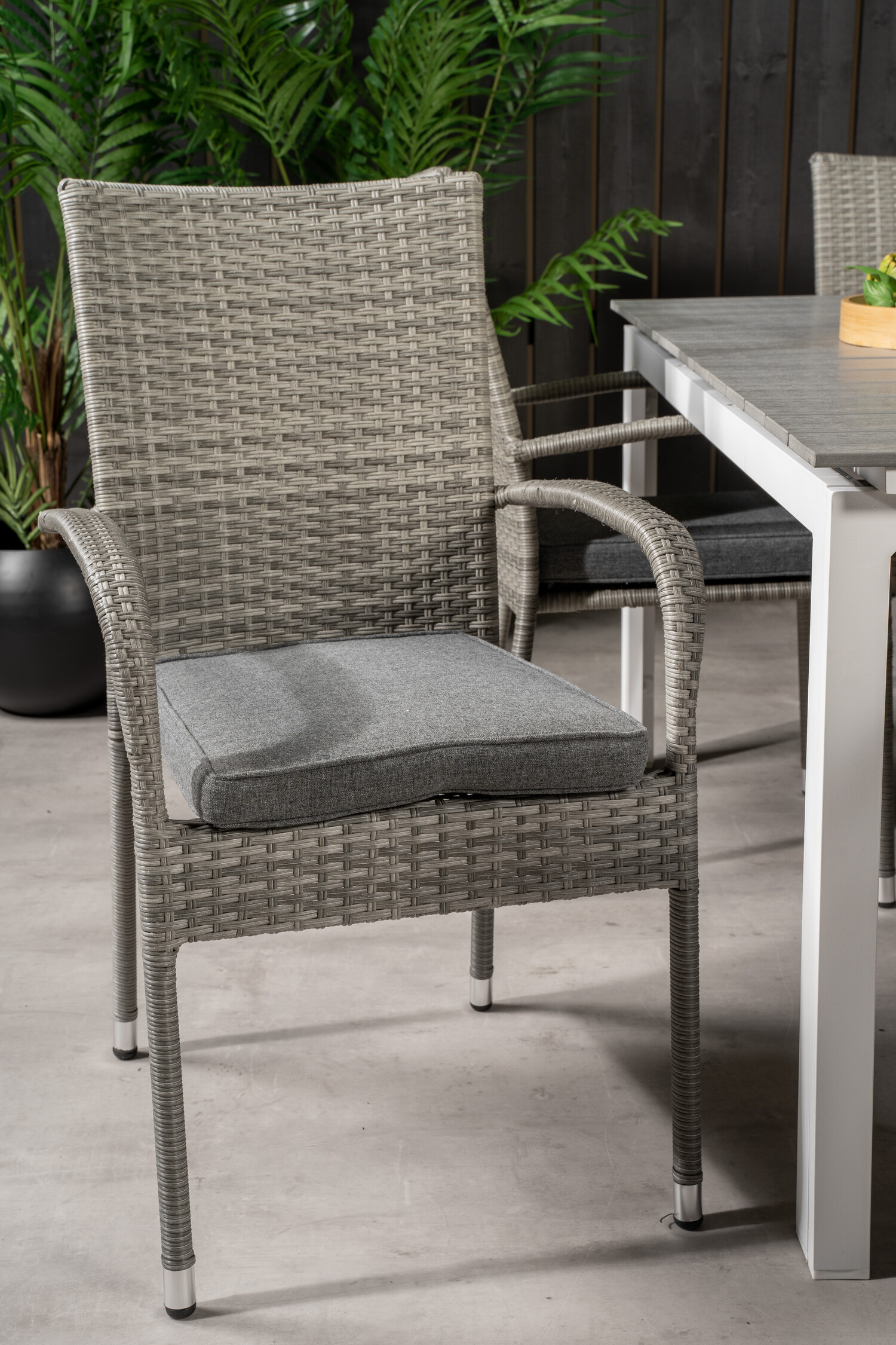 Conjunto de mesa y sillas Dallas 2406 (Gris + Gris oscuro)