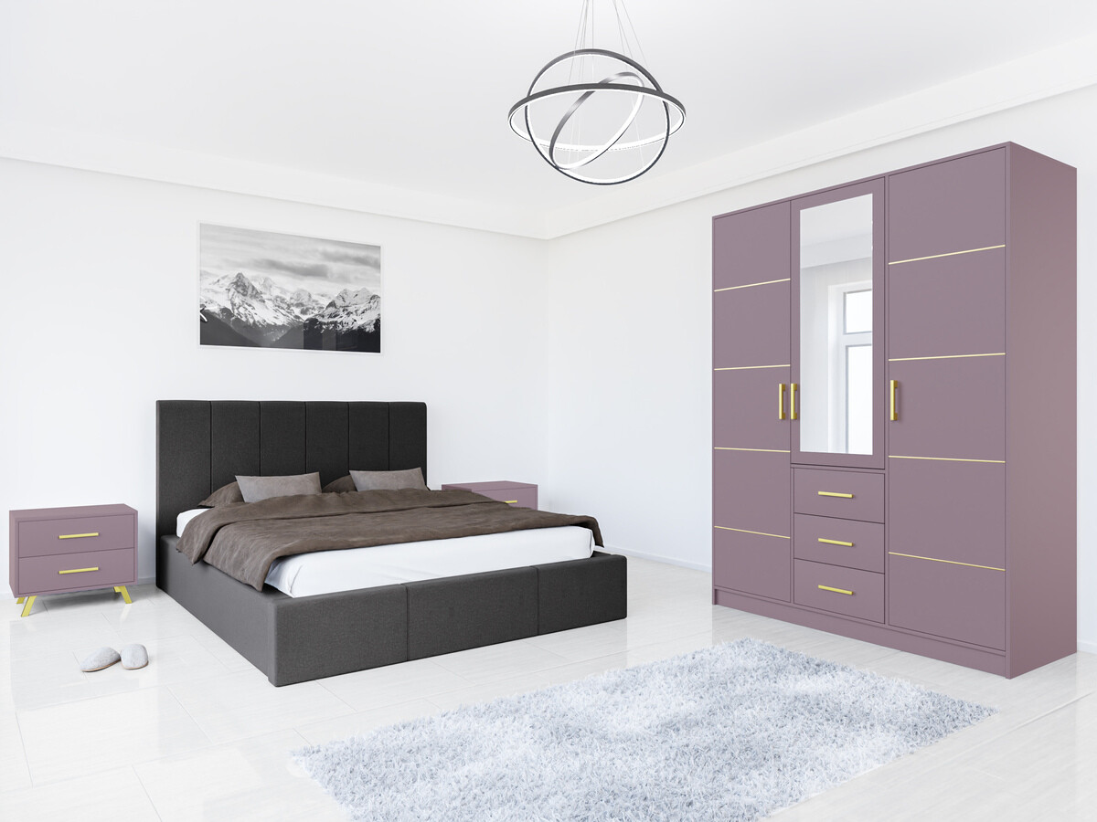 Conjunto de dormitorio Dortivu 154 (Púrpura + Inari 96)