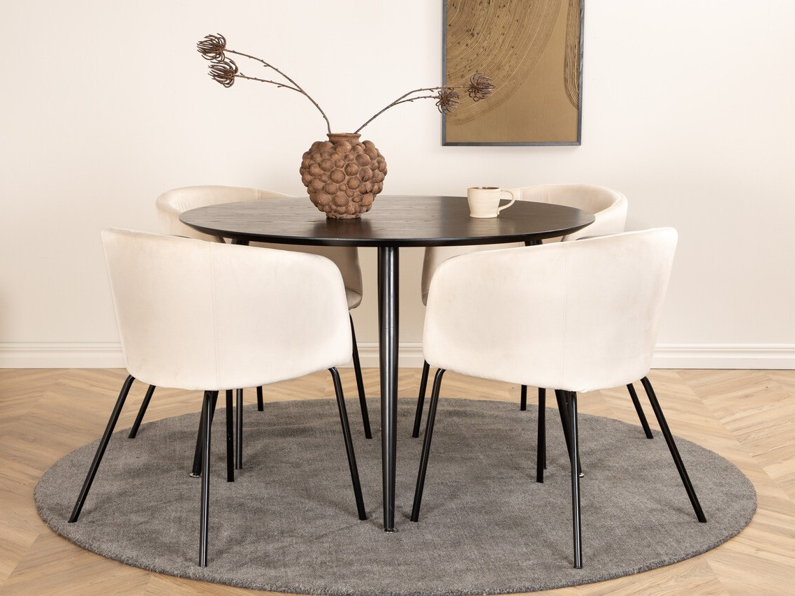 Conjunto de comedor Dallas 2539 (Beige + Negro)
