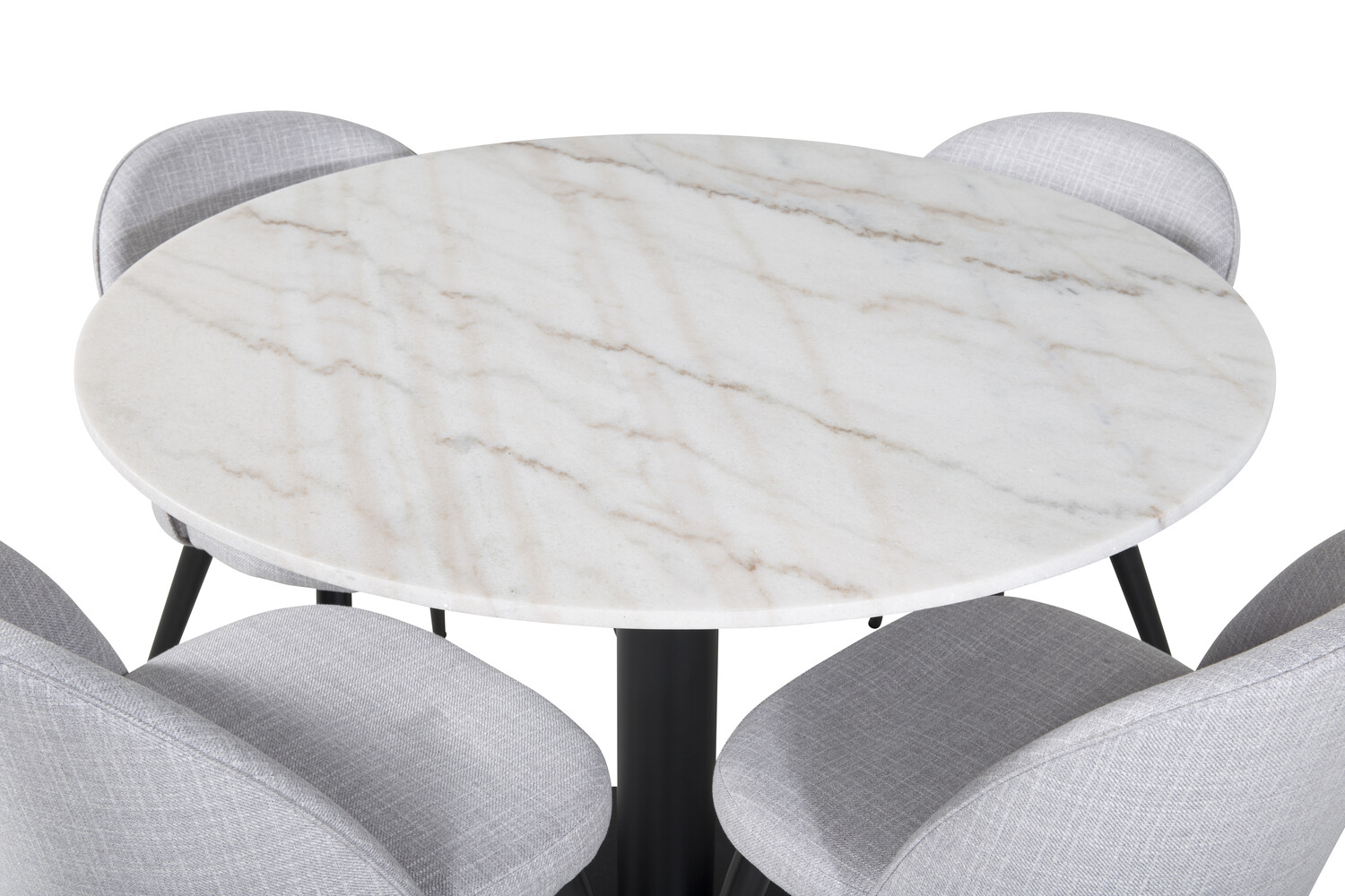 Conjunto de comedor Dallas 2572 (Negro + Gris claro)