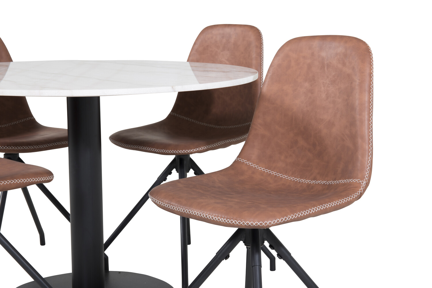 Conjunto de mesas y sillas para comedor Dallas 2674 (Marrón + Negro)