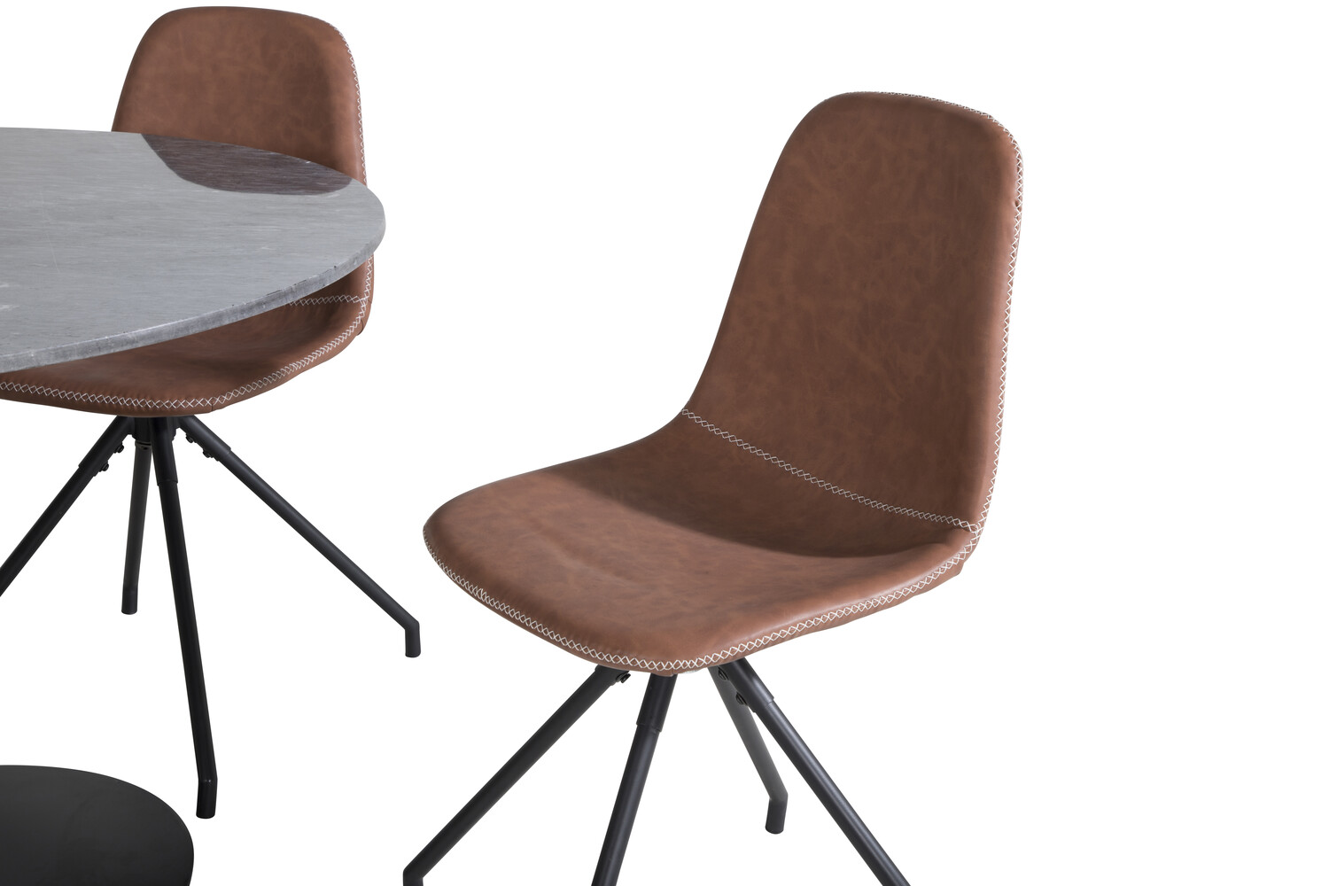 Conjunto de comedor Dallas 2629 (Marrón + Negro)