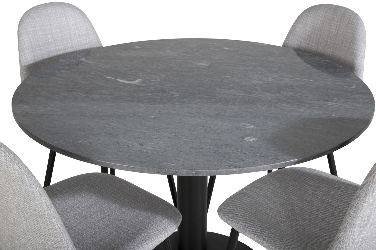 Conjunto de mesas y sillas para comedor Dallas 2627 (Gris + Negro)