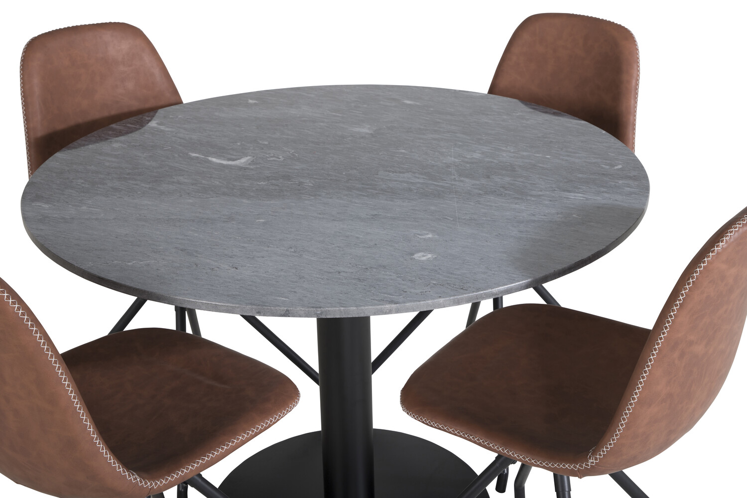 Conjunto de mesas y sillas para comedor Dallas 2629 (Marrón + Negro)