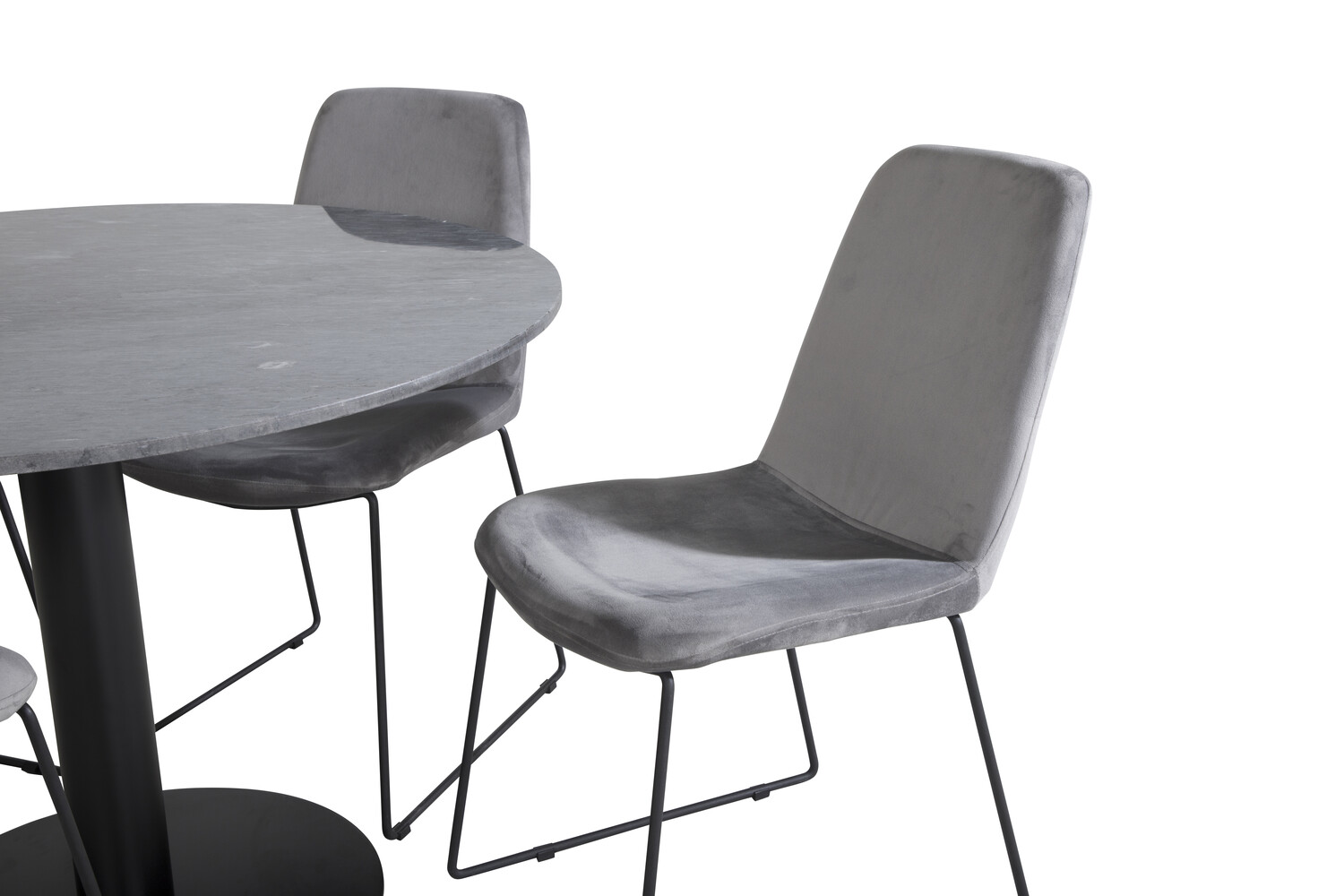 Conjunto de mesas y sillas para comedor Dallas 2631 (Gris + Negro)