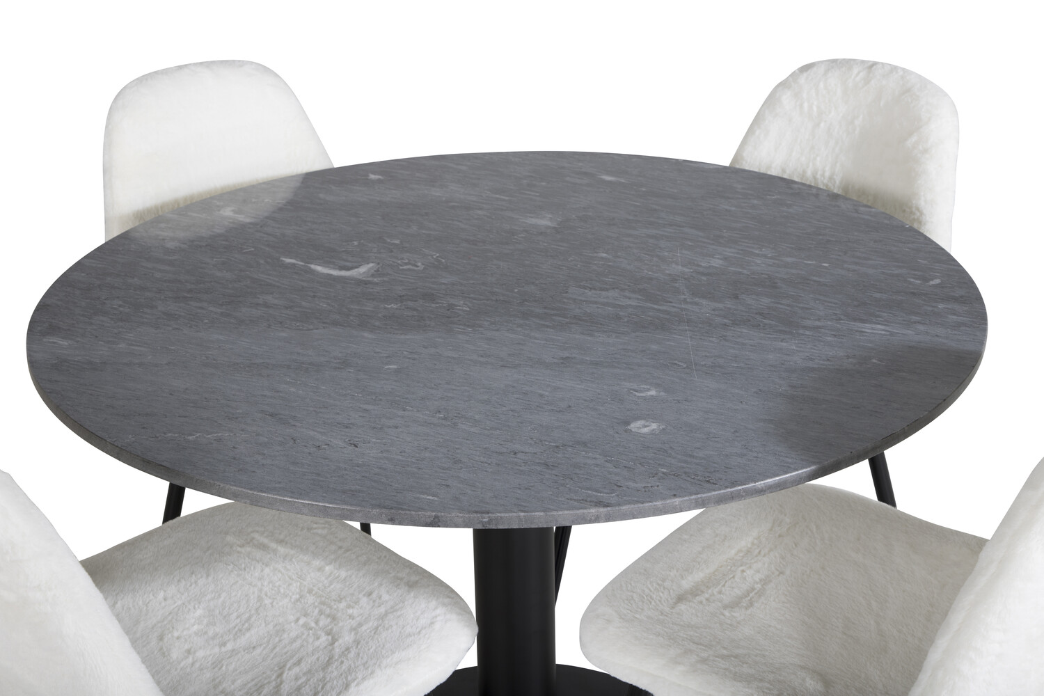 Conjunto de comedor Dallas 2627 (Blanco + Negro)