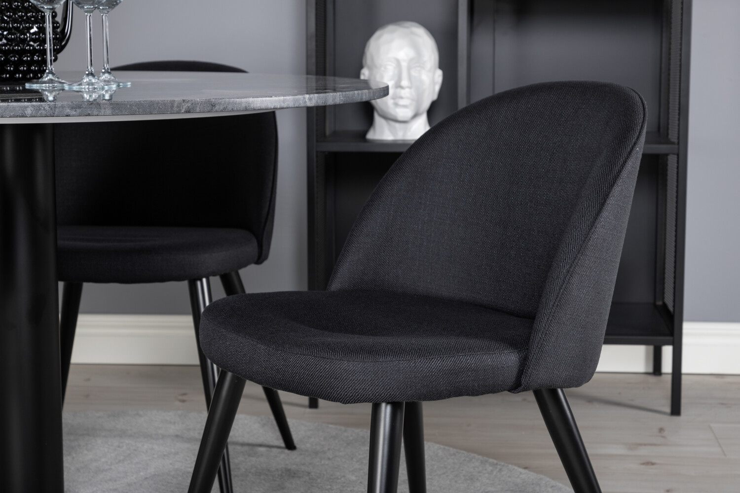 Conjunto de mesas y sillas para comedor Dallas 2664 (Negro)