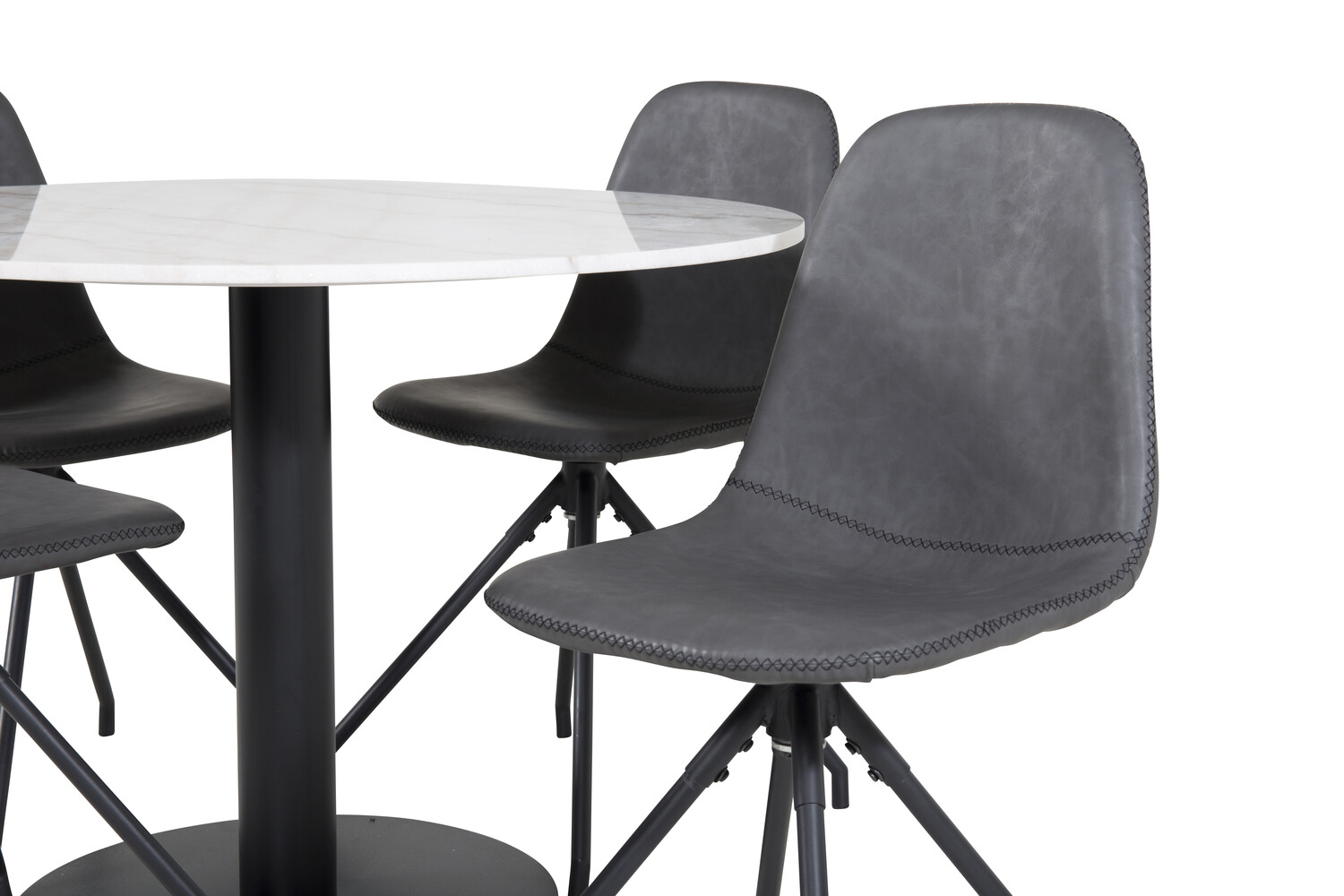 Conjunto de comedor Dallas 2674 (Gris + Negro)