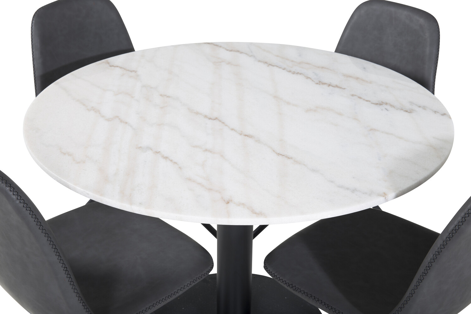 Conjunto de comedor Dallas 2674 (Gris + Negro)