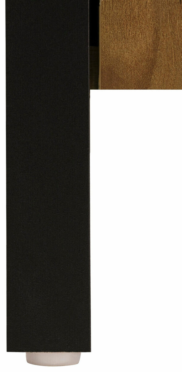 Conjunto de mueble de baño Larnovo 117 (Roble oscuro + Negro)