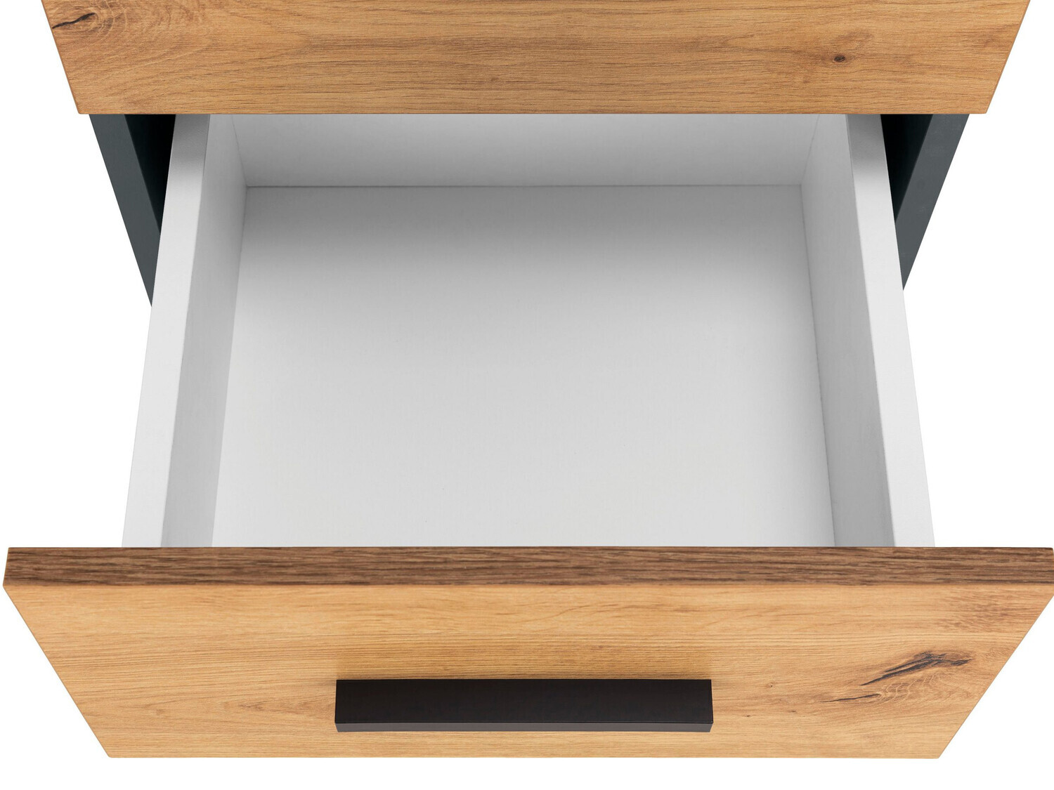 Armario de pie para baño Larlori 103 (Antracita + Roble)