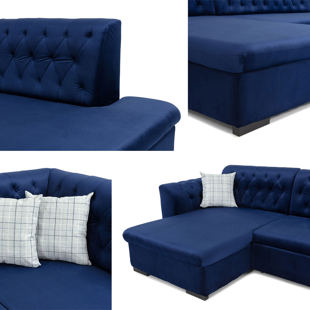 Sofá rinconero Comfivo 269 (Magic velvet 2250 + Senegal 825)