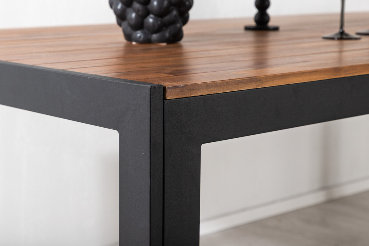 Mesa para exterior Dallas 673 (Acacia + Negro)