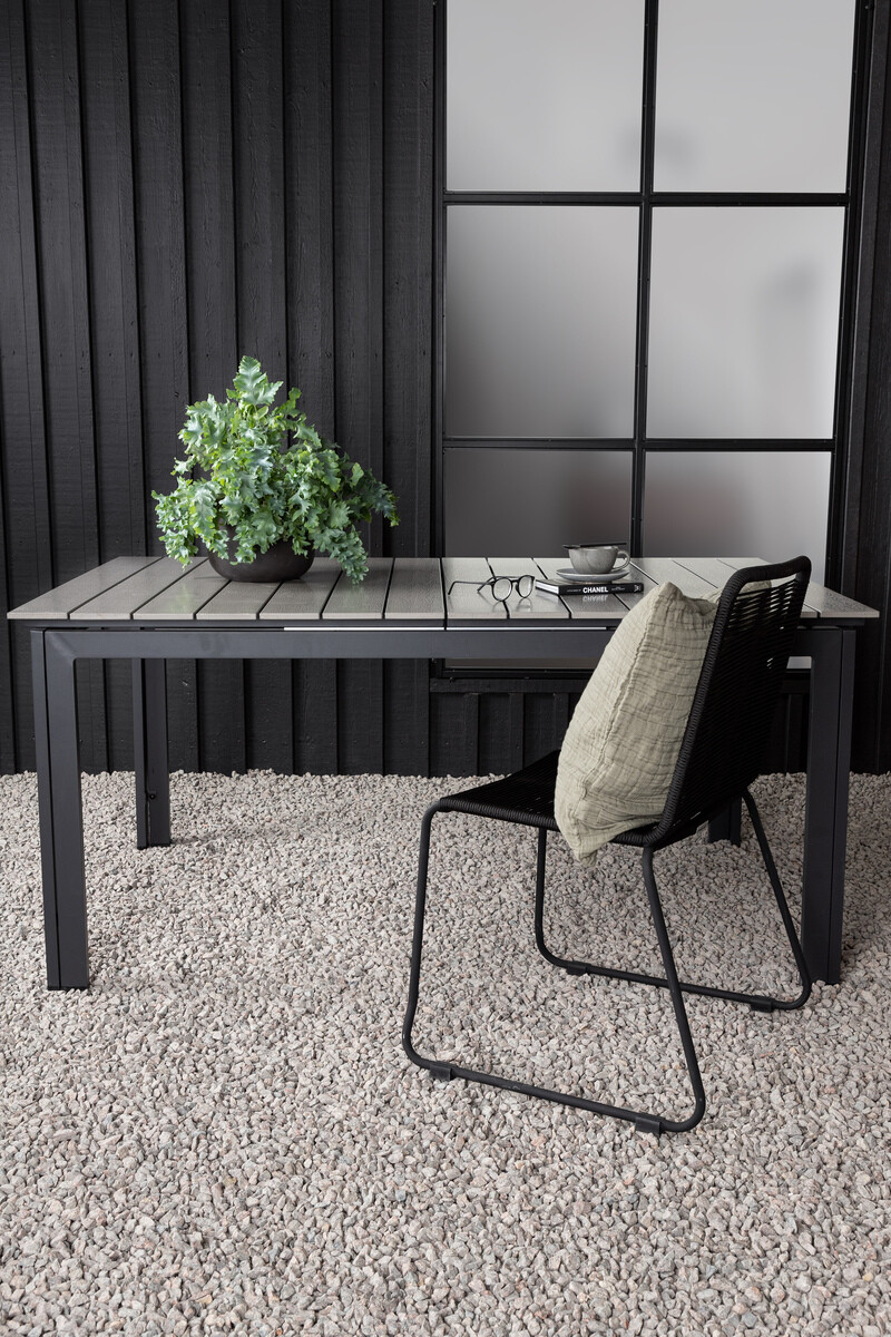 Mesa para exterior Dallas 665 (Gris + Negro)