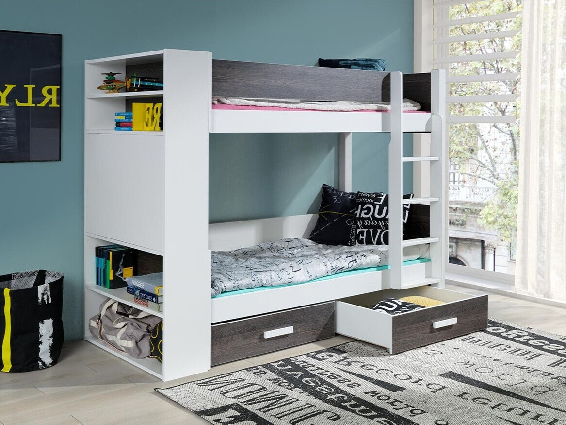 Litera Henderson 142 (Blanco + Oscuro Zebrano)