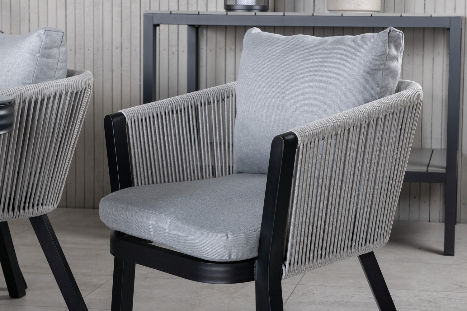 Conjunto de mesa y sillas Dallas 3020 (Negro + Gris)