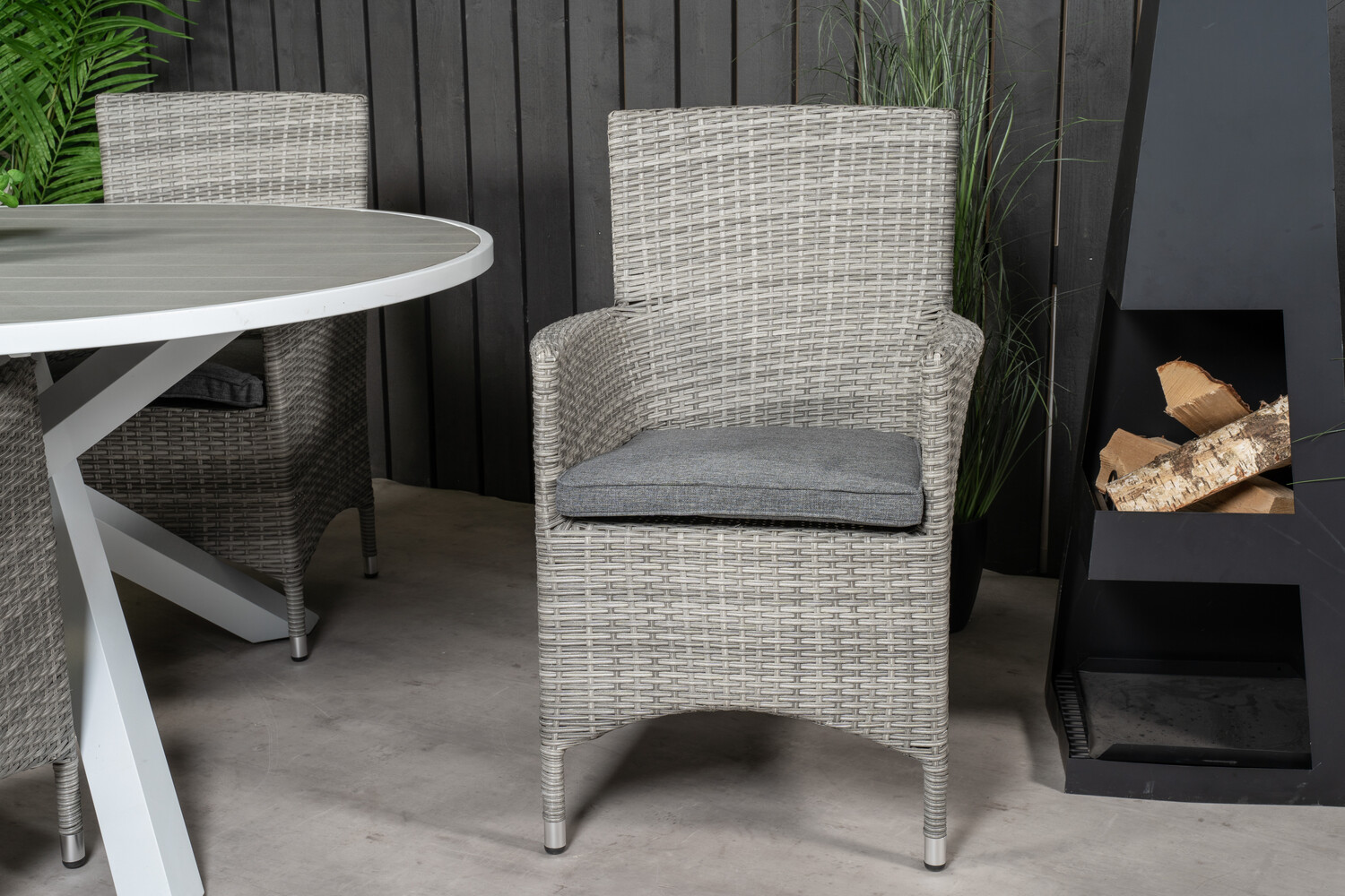 Conjunto de mesa y sillas Dallas 2974 (Gris)