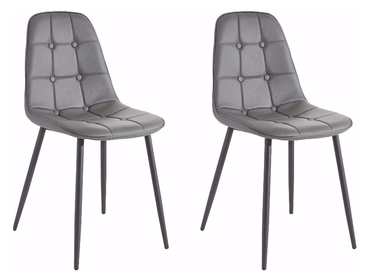 Conjunto de comedor Denton 267 (Blanco + Gris + Negro)