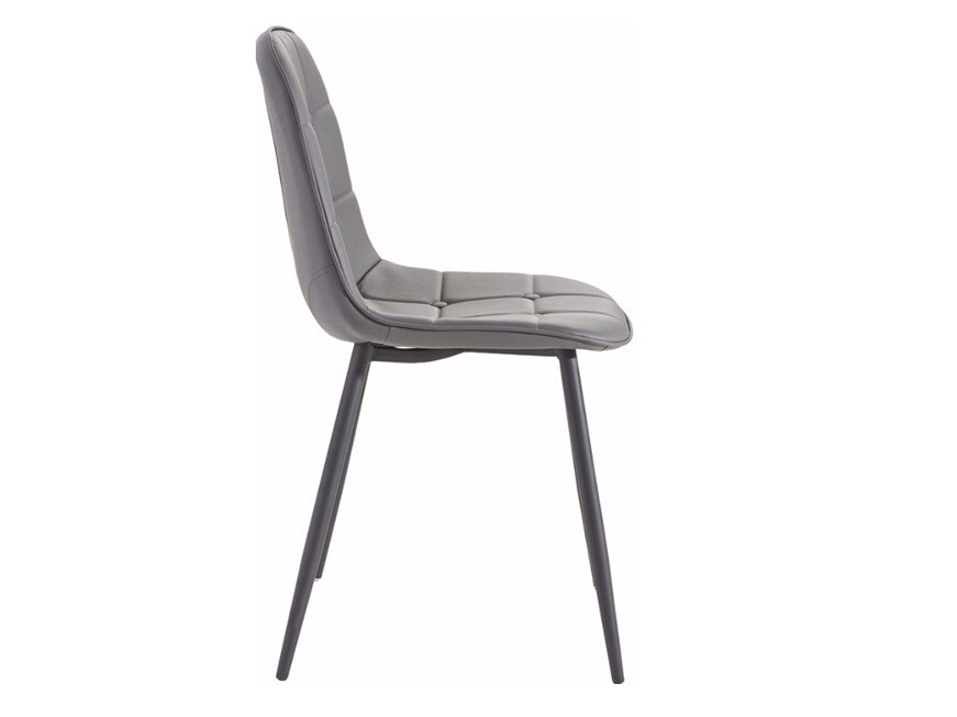 Conjunto de comedor Denton 267 (Blanco + Gris + Negro)