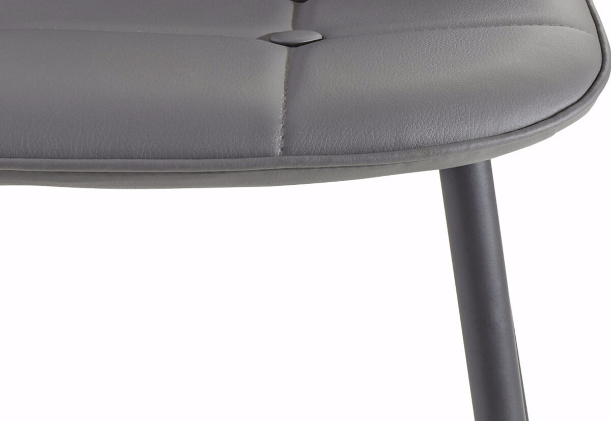 Conjunto de comedor Denton 267 (Blanco + Gris + Negro)