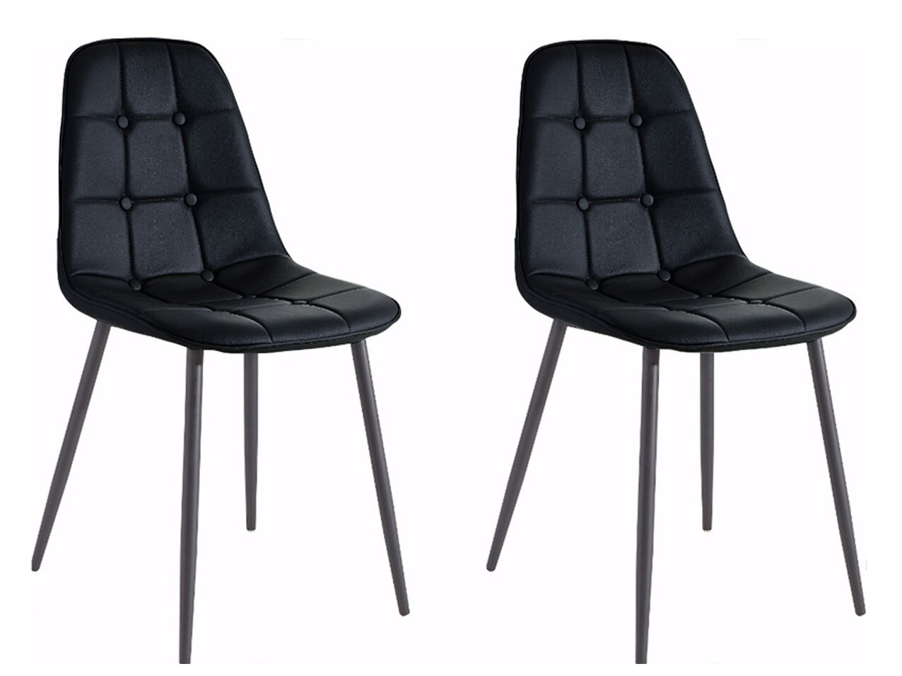 Conjunto de mesas y sillas para comedor Denton 267 (Blanco + Negro)