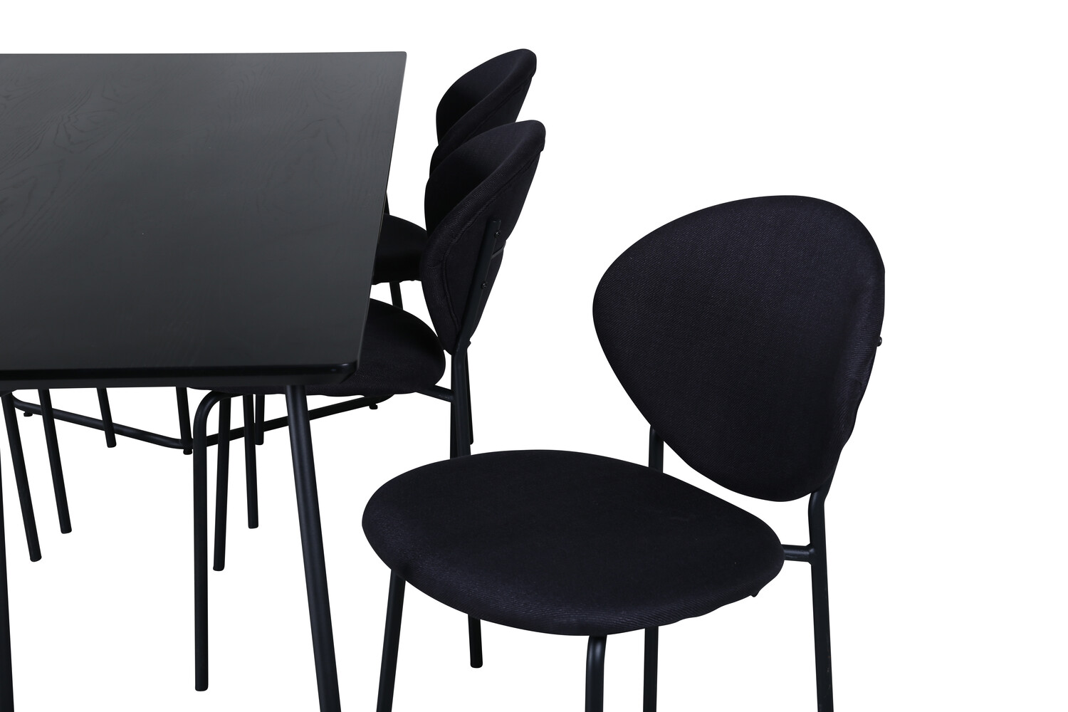 Conjunto de mesas y sillas para comedor Dallas 3040 (Negro)