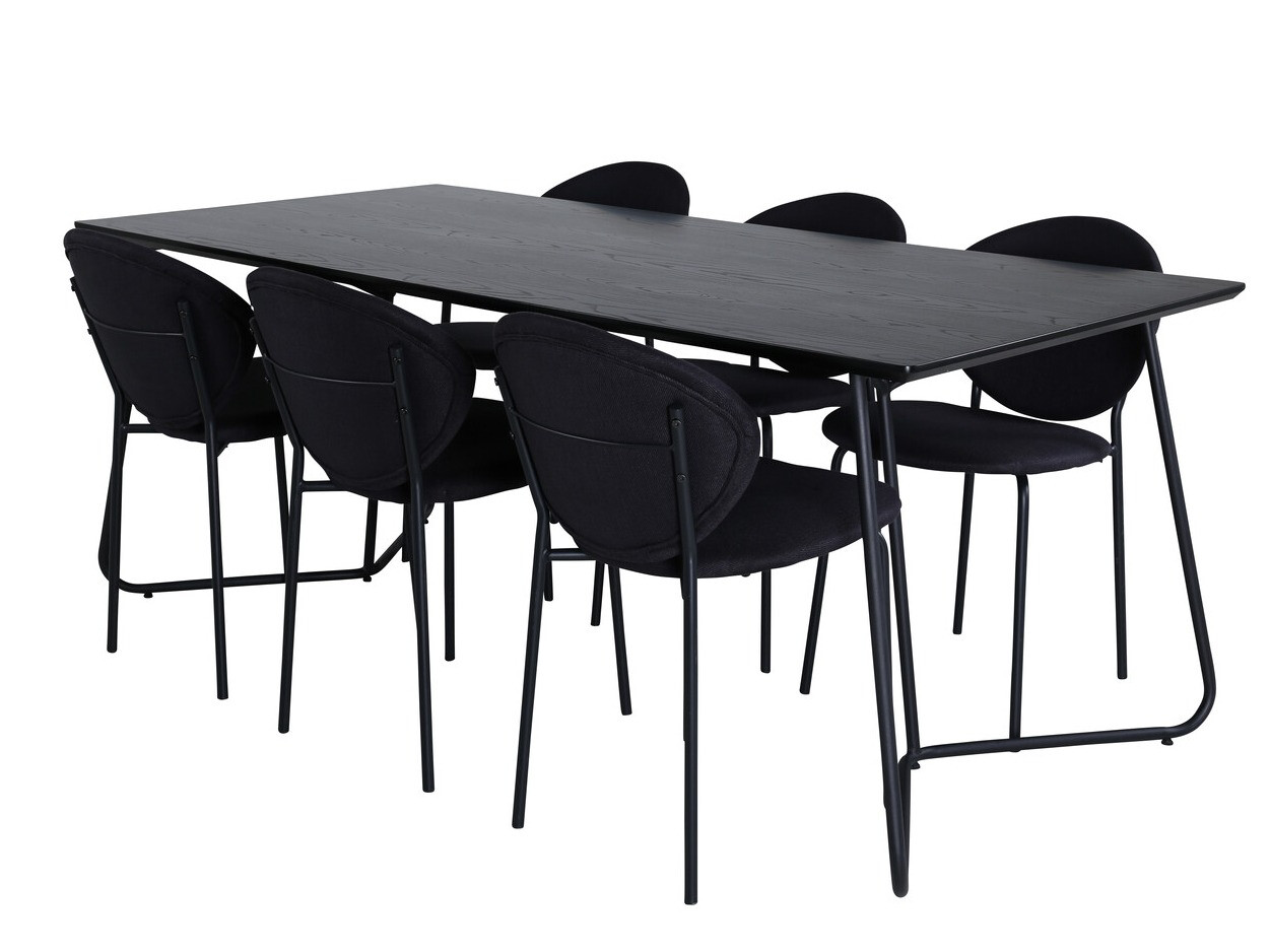 Conjunto de mesas y sillas para comedor Dallas 3040 (Negro)