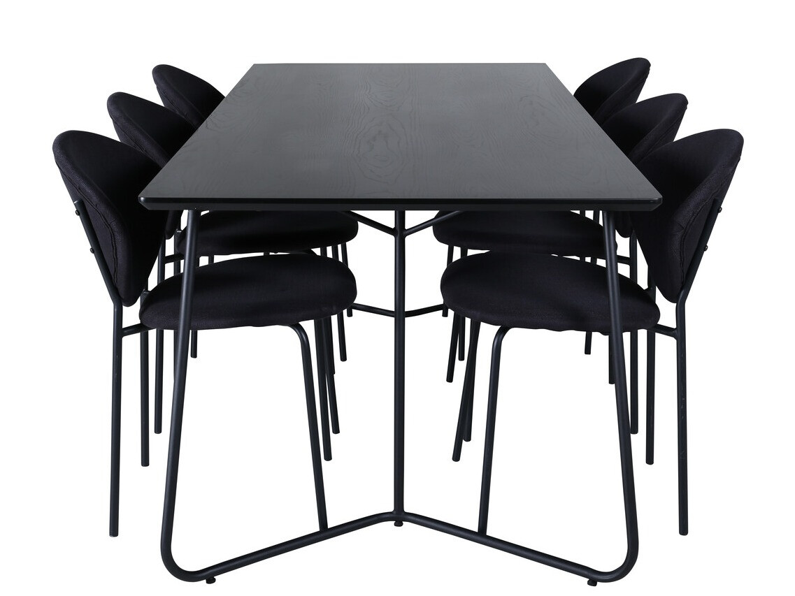 Conjunto de mesas y sillas para comedor Dallas 3040 (Negro)
