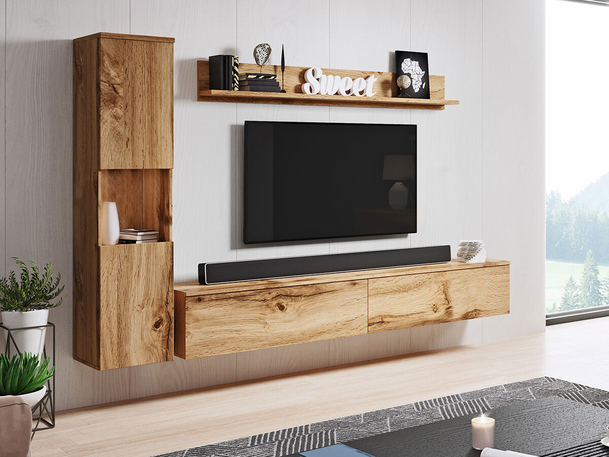 Conjunto de salón Sarasota 130 (Roble wotan)