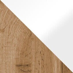 Conjunto de salón Sarasota 132 (Roble wotan + Blanco brillante)