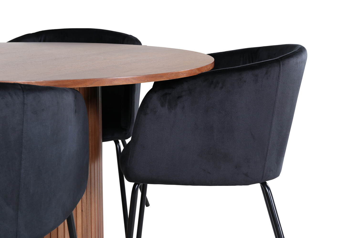 Conjunto de mesas y sillas para comedor Dallas 3054 (Negro)