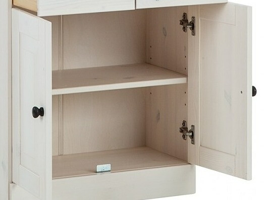 Armario de pie para baño Deletri 100 (Blanco + Havana Roble)